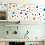 קשת צבע נקודות כוכב קיר מדבקה לילדים חדר ילדים בית תפאורה מדבקות creative נשלף סלון DIY ויניל מדבקות